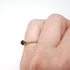 Antique Bloodstone Ring - Edwardian 10k Yellow Gold Round Cabochon Green Red Gem - Circa 1910s Era Size 5 Heliotrope Solitaire Fine Jewelry
