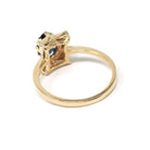 Vintage Sapphire Ring - Retro 14k Yellow Gold Natural Blue Oval Gem Solitaire - Circa 1970s Size 6 3/4 Alternative Engagement Fine Jewelry