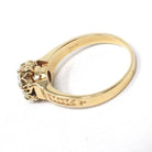 Diamond Engagement Ring - Vintage 14k Yellow Gold .88 CT Old European Cut Solitaire - Victorian Revival Style Size 7 Fine Bridal Jewelry