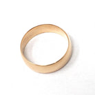 Vintage Wedding Band - Mid Century 14k Rosy Yellow Gold Plain Comfort Fit 5.2 MM Ring - Circa 1960s Size 5 Art Carved J.R. Wood Fine Jewelry