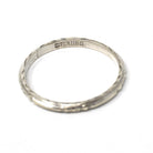 Vintage Bow Band - Art Deco Era Sterling Silver Milgrain 1.8mm Eternity Ring - Circa 1930s Size 6 1/2 Stacking Comfort Fit Fashion Jewelry