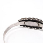 Antique Flower Bracelet - Mid Century Sterling Silver Hammered Bangle - Circa 1890s Era Converted Floral Plate ID Style Fashion Jewelry