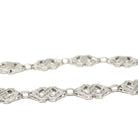 Rock Crystal Quartz Bracelet - Art Deco 10k White Gold Natural Diamond & Camphor Glass Style Statement - Vintage 1930s Filigree Fine Jewelry