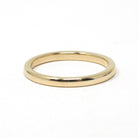 Vintage Wedding Band - Mid Century 14k Yellow Gold 2.0 MM Half Round Stacking Ring - Circa 1960s Era Size 5 1/4 Fine Signed Jabel Jewelry