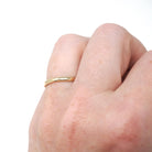 Vintage Wedding Band - Mid Century 14k Yellow Gold 2.0 MM Half Round Stacking Ring - Circa 1960s Era Size 5 1/4 Fine Signed Jabel Jewelry