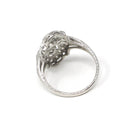 Vintage Shield Ring - Art Deco Die Struck Platinum .57 CTW Diamond Engagement - Circa 1930s Era Size 5 Filigree Fine Lace Bridal Jewelry
