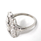Vintage Shield Ring - Art Deco Die Struck Platinum .57 CTW Diamond Engagement - Circa 1930s Era Size 5 Filigree Fine Lace Bridal Jewelry