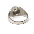 Art Deco Diamond Ring - Vintage 14k White Gold .70 CT Star Incised Unisex Engagement - Circa 1930s Era Size 7 Fine Sun Bridal Jewelry