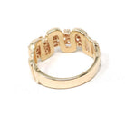Vintage Diamond Ring - Retro 14k Yellow Gold Natural .25 CTW Wave Statement Band - Circa 1970s Era Size 6 1/2 Abstract Snake Fine Jewelry