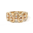 Vintage Diamond Ring - Retro 14k Yellow Gold Natural .25 CTW Wave Statement Band - Circa 1970s Era Size 6 1/2 Abstract Snake Fine Jewelry
