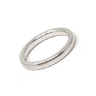Estate Wedding Band - Modern 18k White Gold 2.5 MM Comfort Fit Ring - Circa 2000's Era Size 4 1/4 Stacking Fine Bridal Statement Jewelry