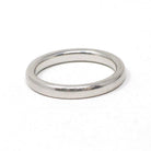 Estate Wedding Band - Modern 18k White Gold 2.5 MM Comfort Fit Ring - Circa 2000's Era Size 4 1/4 Stacking Fine Bridal Statement Jewelry