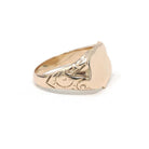Antique Signet Ring - Edwardian Era 14k Yellow Gold Blank Shield Statement Men's Unisex Band - Vintage Circa 1900s Size 11 Fine Jewelry