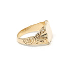 Antique Signet Ring - Edwardian Era 14k Yellow Gold Blank Shield Statement Men's Unisex Band - Vintage Circa 1900s Size 10 3/4 Fine Jewelry