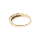 Vintage Wedding Ring - Mid Century 14k Yellow & White Gold Natural 0.10 CTW Diamond Band - Circa 1950s Size 6 Two Tone Fine Bridal Jewelry