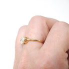 East-to-West Diamond Ring - 18k Yellow Gold Bezel Set 1.12 CT Natural Oval Brilliant Cut Solitaire - Modern Minimalist Size 6 Fine Jewelry