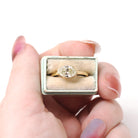 East-to-West Diamond Ring - 18k Yellow Gold Bezel Set 1.12 CT Natural Oval Brilliant Cut Solitaire - Modern Minimalist Size 6 Fine Jewelry