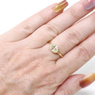 East-to-West Diamond Ring - 18k Yellow Gold Bezel Set 1.12 CT Natural Oval Brilliant Cut Solitaire - Modern Minimalist Size 6 Fine Jewelry