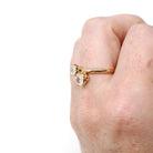 Diamond Toi Et Moi Ring - Edwardian Era 14k Rosy Yellow Gold .81 CTW Old Mine Cut Bypass Band - Size 6 3/4 Fine Bridal Engagement Jewelry