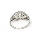 Art Deco Engagement Ring - Vintage Platinum 1.10 CTW Natural Diamonds - Circa 1930s Handmade Geometric Size 5 1/4 Fine Bridal Report Jewelry