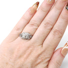 Art Deco Engagement Ring - Vintage Platinum 1.10 CTW Natural Diamonds - Circa 1930s Handmade Geometric Size 5 1/4 Fine Bridal Report Jewelry