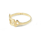 Vintage "Baby" Ring - Estate 10k Yellow Gold Textured Child Pet Name Band - Circa 1990s Era Size 3 3/4 Petite Dainty Newborn Fine Jewelry