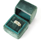 Vintage "Baby" Ring - Estate 10k Yellow Gold Textured Child Pet Name Band - Circa 1990s Era Size 3 3/4 Petite Dainty Newborn Fine Jewelry