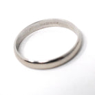 Mid Century Wedding Band - Vintage 14k White Gold Unadorned Ring - Circa 1950s Size 8 3/4 Stacking Statement Tessler & Weiss Fine Jewelry