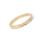 Eternity Flower Band - Estate 14k Yellow Gold Floral Stacking Wedding Ring - Modern Era Size 12 Nature Inspired Dainty Bridal Fine Jewelry