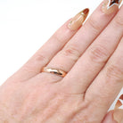 Vintage Wedding Band - Art Deco Era 9k Rose Gold 3.55mm Unadorned Ring - Hallmarked 1932 Birmingham Size 6 Bridal Fine Stacking Jewelry