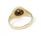Vintage Diamond Ring - Art Deco 14k Yellow & White Gold Hexagonal .12 CT Solitaire - Circa 1930s Era Size 7 3/4 Two Tone Wheat Fine Jewelry