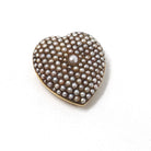 Edwardian Heart Brooch - Antique 14k Rosy Yellow Gold Seed Pearl Pin & Pendant - Circa 1900s Era Sentimental Love Statement Fine Jewelry