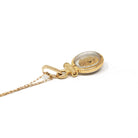 Gold Nugget Necklace - Estate 14k Yellow Gold Shaker Fob Charm Pendant - Modern Circa 1980s Era Alaskan Gold Rush Flakes Souvenir Jewelry