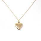 Vintage Heart Locket - Modern 14k Yellow Gold Dainty Petite Pendant Necklace Charm - Estate 1990s Era Love Photograph Keepsake Fine Jewelry