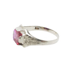 Art Deco "1926" Ring - Antique 14k White Gold Created Ruby Gemstone - Vintage Circa 1920s Size 6 3/4 July Birthstone Flowers Fine Jewelry
