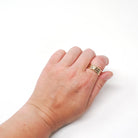 Victorian Cigar Band - Antique 14k Yellow Gold Triple Ring Wide Men's Unisex - Dated 1881 Size 10 Wedding Engraved Fine Statement Jewelry