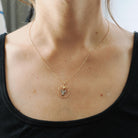Antique Fly Charm - Georgian Victorian 18k Yellow Gold Sterling Silver Natural Diamonds Garnets Pendant Necklace - 19th Century Era Jewelry