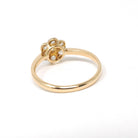 Antique Diamond Flower Ring - Edwardian Era 18k Yellow Gold Platinum .07 CTW Natural Gems - Vintage 1910s Size 5 Two Tone Halo Fine Jewelry