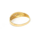 Antique Diamond Band - Victorian Era 18k Yellow Gold Natural Five Gemstone Ring - Hallmarked 1900 Size 6 1/2 Birmingham Fine Bridal Jewelry