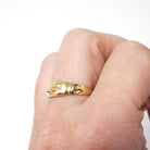 Antique Diamond Band - Victorian Era 18k Yellow Gold Natural Five Gemstone Ring - Hallmarked 1900 Size 6 1/2 Birmingham Fine Bridal Jewelry