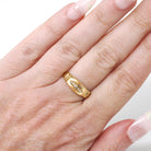 Antique Diamond Band - Victorian Era 18k Yellow Gold Natural Five Gemstone Ring - Hallmarked 1900 Size 6 1/2 Birmingham Fine Bridal Jewelry