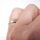 Vintage Wedding Band - Mid Century 14k Rosy Yellow Gold Plain Comfort Fit 5.2 MM Ring - Circa 1960s Size 5 Art Carved J.R. Wood Fine Jewelry