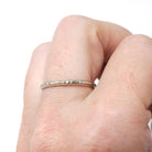 Vintage Bow Band - Art Deco Era Sterling Silver Milgrain 1.8mm Eternity Ring - Circa 1930s Size 6 1/2 Stacking Comfort Fit Fashion Jewelry