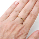 Vintage Wedding Band - Art Deco Era 14k Yellow Gold Milgrain Engraved 1.9mm Ring - Circa 1930s Size 5 3/4 Comfort Fit Fine Belais Jewelry