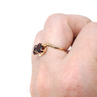 Toi Et Moi Ring - Vintage 10k Rosy Yellow Gold Red Garnet Gems Bypass - Retro Circa 1940s Era Size 5 1/2 January Birthstone Fine Jewelry