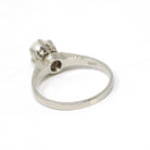 Cultured Pearl Ring - Art Deco 14k White Gold Basket Wheat Designs - Vintage Circa 1930s Size 4 3/4 Solitaire June Birthstone Fine Jewelry