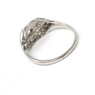 Mid Century Diamond Ring - Vintage 14k White Gold .48 CTW Princess Cluster Engagement - Circa 1950s Era Size 6 Fine Bridal Wedding Jewelry