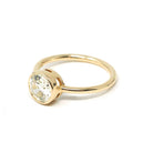 Antique 1.18 ct Old European Cut Diamond Engagement Ring - 18k Yellow Gold Bezel Set Vintage Solitaire - Modern Size 6 Fine Bridal Jewelry