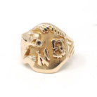 Vintage "MB" Griffin Ring - Art Deco 10k Yellow Gold Letter Initials Mythological Creature Signet - Vintage 1930s Size 5 Unisex Fine Jewelry
