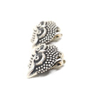 Sterling Silver Owl Earrings - Vintage Figural Repousse Detailed Non Pierced Style Clip Backs - Circa 1980s Era Bold Statement Jewelry
